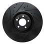 DFC Brake Rotor - Drilled and Slotted - Black 633-63119R