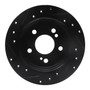 DFC Brake Rotor - Drilled and Slotted - Black 633-63015R