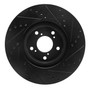 DFC Brake Rotor - Drilled and Slotted - Black 633-59053L