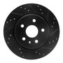 DFC Brake Rotor - Drilled and Slotted - Black 633-65024R