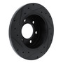 DFC Brake Rotor - Drilled and Slotted - Black 633-63174R