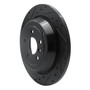 DFC Brake Rotor - Drilled and Slotted - Black 633-63129L