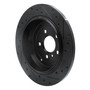 DFC Brake Rotor - Drilled and Slotted - Black 633-63129L