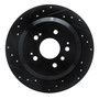 DFC Brake Rotor - Drilled and Slotted - Black 633-59062L