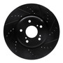 DFC Brake Rotor - Drilled and Slotted - Black 633-59063R