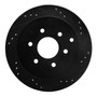 DFC Brake Rotor - Drilled and Slotted - Black 633-67094R