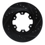 DFC Brake Rotor - Drilled and Slotted - Black 633-67080R