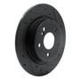 DFC Brake Rotor - Drilled and Slotted - Black 633-63107R