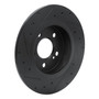DFC Brake Rotor - Drilled and Slotted - Black 633-63107R