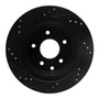 DFC Brake Rotor - Drilled and Slotted - Black 633-67088R