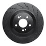 DFC Brake Rotor - Drilled and Slotted - Black 633-63113R