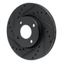 DFC Brake Rotor - Drilled and Slotted - Black 633-67112L