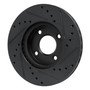 DFC Brake Rotor - Drilled and Slotted - Black 633-67112L