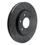 DFC Brake Rotor - Drilled and Slotted - Black 633-68016R