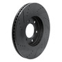 DFC Brake Rotor - Drilled and Slotted - Black 633-68016R