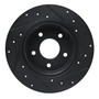 DFC Brake Rotor - Drilled and Slotted - Black 633-67113L