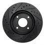 DFC Brake Rotor - Drilled and Slotted - Black 633-67056R