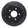 DFC Brake Rotor - Drilled and Slotted - Black 633-67113R