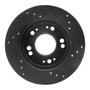 DFC Brake Rotor - Drilled and Slotted - Black 633-72023L