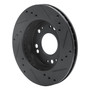 DFC Brake Rotor - Drilled and Slotted - Black 633-72023L