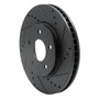 DFC Brake Rotor - Drilled and Slotted - Black 633-67103R