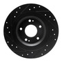 DFC Brake Rotor - Drilled and Slotted - Black 633-72063R