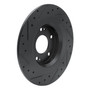 DFC Brake Rotor - Drilled and Slotted - Black 633-72063R