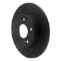 DFC Brake Rotor - Drilled and Slotted - Black 633-67043L