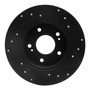 DFC Brake Rotor - Drilled and Slotted - Black 633-67043L