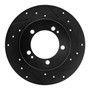 DFC Brake Rotor - Drilled and Slotted - Black 633-72012R