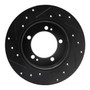 DFC Brake Rotor - Drilled and Slotted - Black 633-72012R