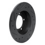 DFC Brake Rotor - Drilled and Slotted - Black 633-72012R