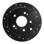 DFC Brake Rotor - Drilled and Slotted - Black 633-72038R