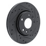 DFC Brake Rotor - Drilled and Slotted - Black 633-67114R