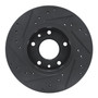 DFC Brake Rotor - Drilled and Slotted - Black 633-67114R