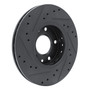 DFC Brake Rotor - Drilled and Slotted - Black 633-67114R