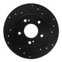 DFC Brake Rotor - Drilled and Slotted - Black 633-67043R