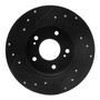 DFC Brake Rotor - Drilled and Slotted - Black 633-67043R
