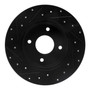 DFC Brake Rotor - Drilled and Slotted - Black 633-67053R