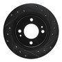 DFC Brake Rotor - Drilled and Slotted - Black 633-72069R