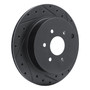 DFC Brake Rotor - Drilled and Slotted - Black 633-67093R