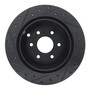 DFC Brake Rotor - Drilled and Slotted - Black 633-67093R