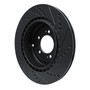 DFC Brake Rotor - Drilled and Slotted - Black 633-72042L