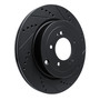 DFC Brake Rotor - Drilled and Slotted - Black 633-72042R