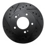 DFC Brake Rotor - Drilled and Slotted - Black 633-72004L