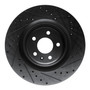 DFC Brake Rotor - Drilled and Slotted - Black 633-73079R