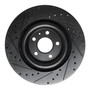 DFC Brake Rotor - Drilled and Slotted - Black 633-73079R