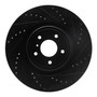 DFC Brake Rotor - Drilled and Slotted - Black 633-68012R