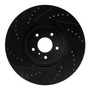 DFC Brake Rotor - Drilled and Slotted - Black 633-68012R