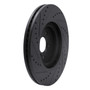DFC Brake Rotor - Drilled and Slotted - Black 633-68012R